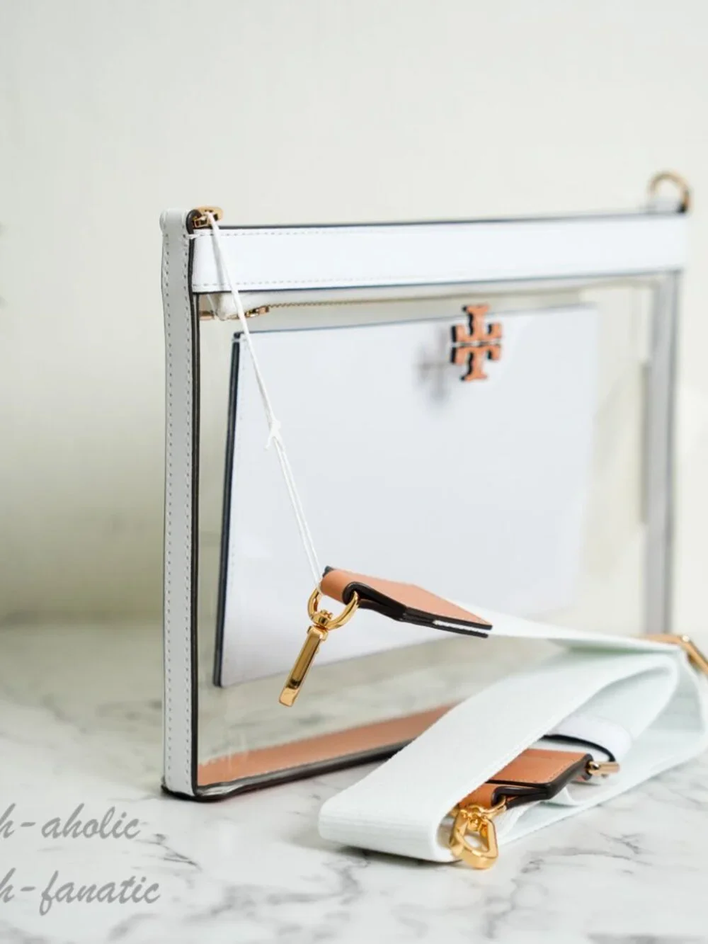 Tory Burch Blake Clear Swingpack Crossbody Clear/Optic White NWT - Picture 3 of 8